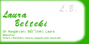 laura belteki business card